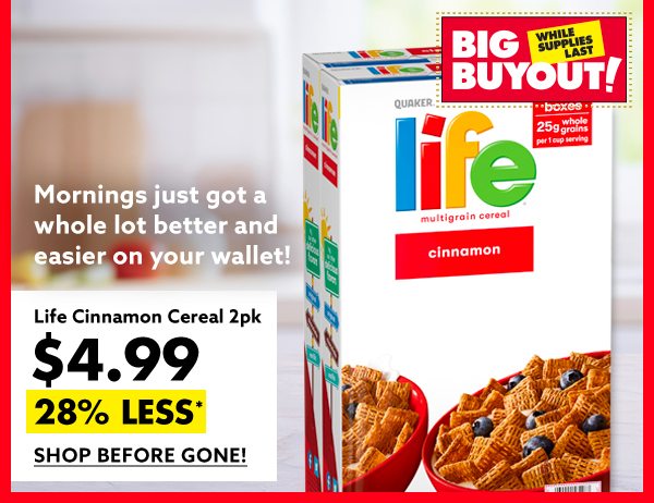 Life Cinnamon Cereal 2pk