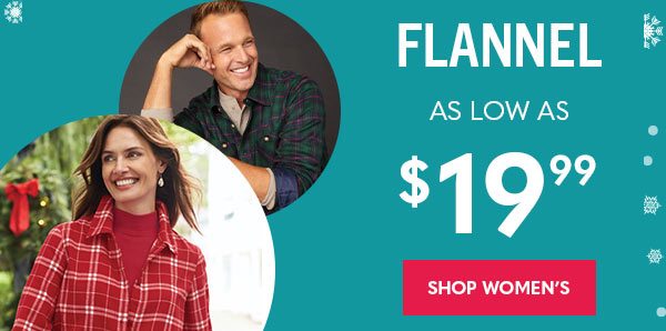 Women's Flannel as low as $19.99