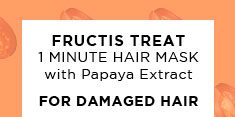 FRUCTIS TREAT 1 MINUTE HAIR MASK with Papaya Extract - FOR DAMAGED HAIR