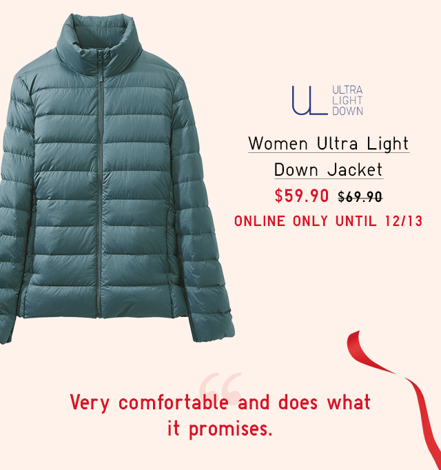WOMEN ULTRA LIGHT DOWN JACKET $59.90