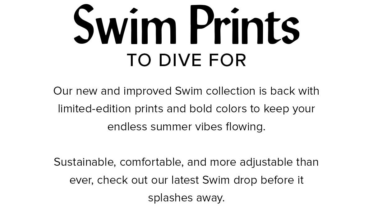 Swim Prints to Dive For