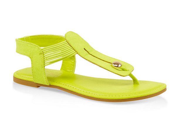 Elastic Strap Thong Sandals