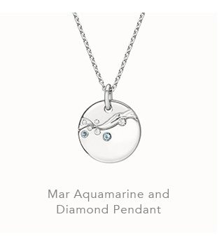 Mar Aquamarine and Diamond Pendant