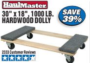  30 In x 18 In 1000 lbs. Capacity Hardwood Dolly 