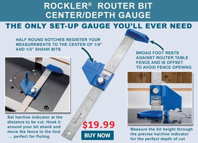 Rockler Router Bit Center/Depth Gauge
