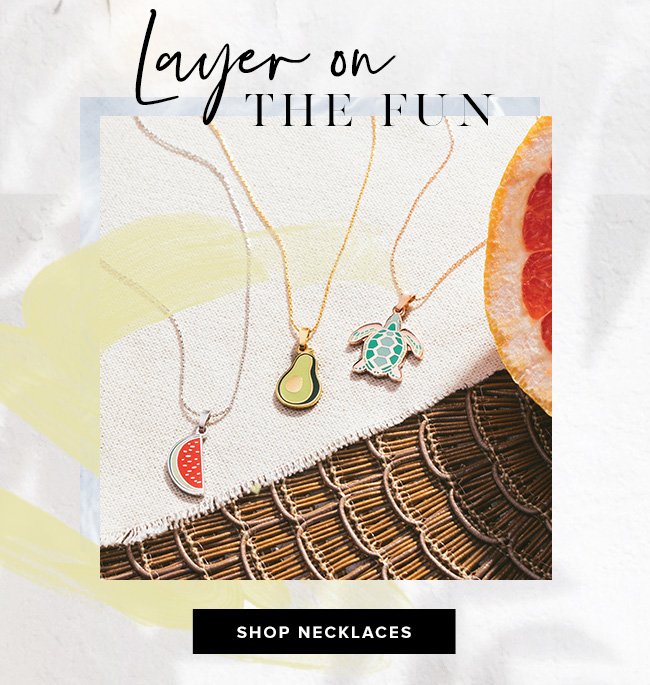 Shop playful new summer necklaces. 