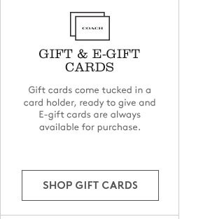 GIFT & E-GIFT CARDS | SHOP GIFT CARDS