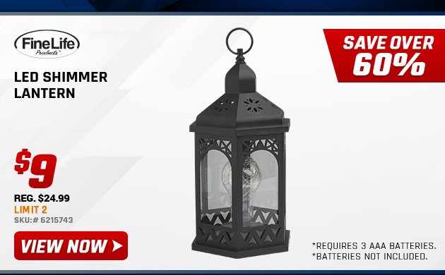 Fine Life LED Shimmer Lantern