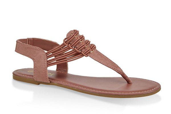 Elastic Strap Thong Sandals