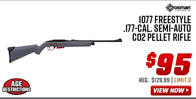 Crosman 1077 Freestyle .177-Cal. Semi-Auto CO2 Pellet Rifle