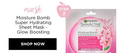 STEP 2 - mask - Moisture Bomb Super Hydrating Sheet Mask - Glow Boosting - SHOP NOW