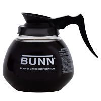 BUNN 64oz (1.9L) Commercial Glass Decanters With Black Handles 3 Pack