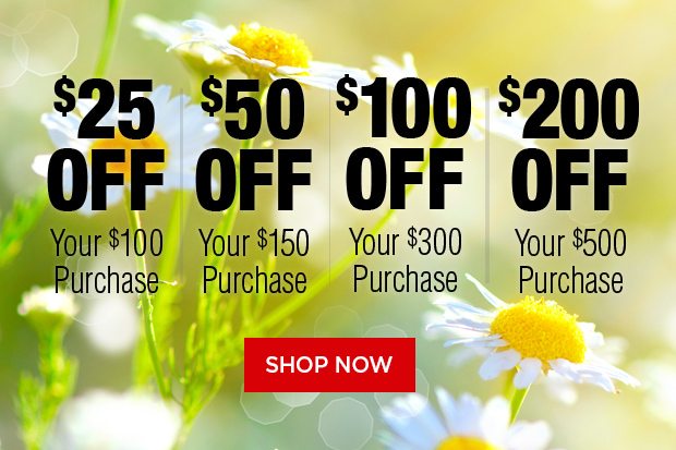 Spend more, save more – take up to $200 off your purchase!