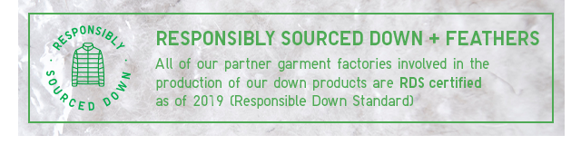 BANNER 1 - RESPONSIBLY SOURCED DOWN AND FEATHERS