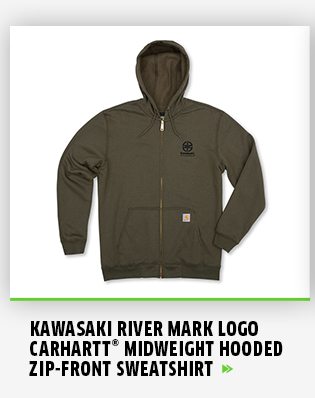 KAWASAKI RIVER MARK LOGO CARHARTT® MIDWEIGHT HOODED ZIP-FRONT SWEATSHIRT