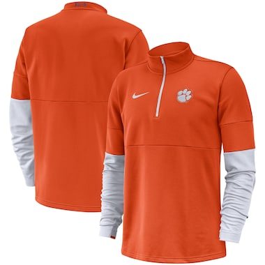 Clemson Tigers Nike Coaches Quarter-Zip Pullover Jacket - Orange