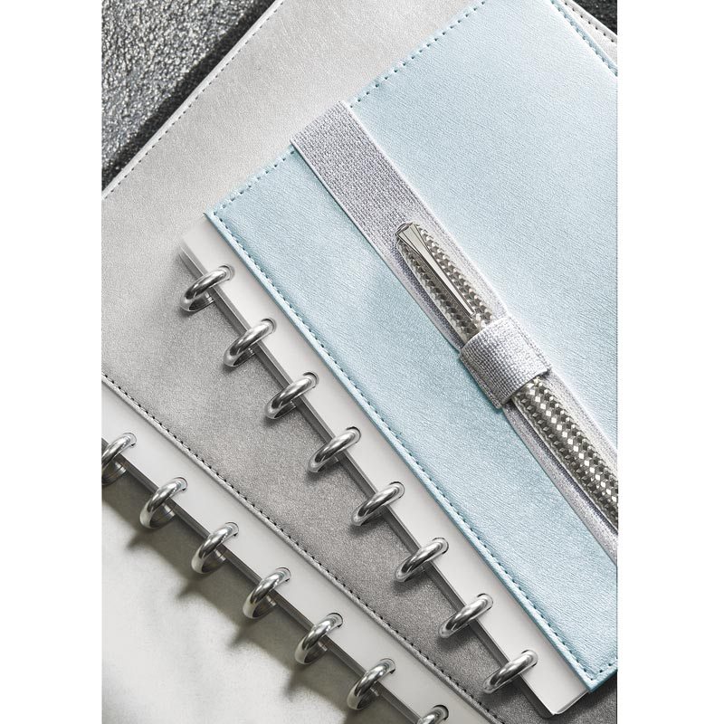 Circa® Metallic Sliver Foldover Notebook