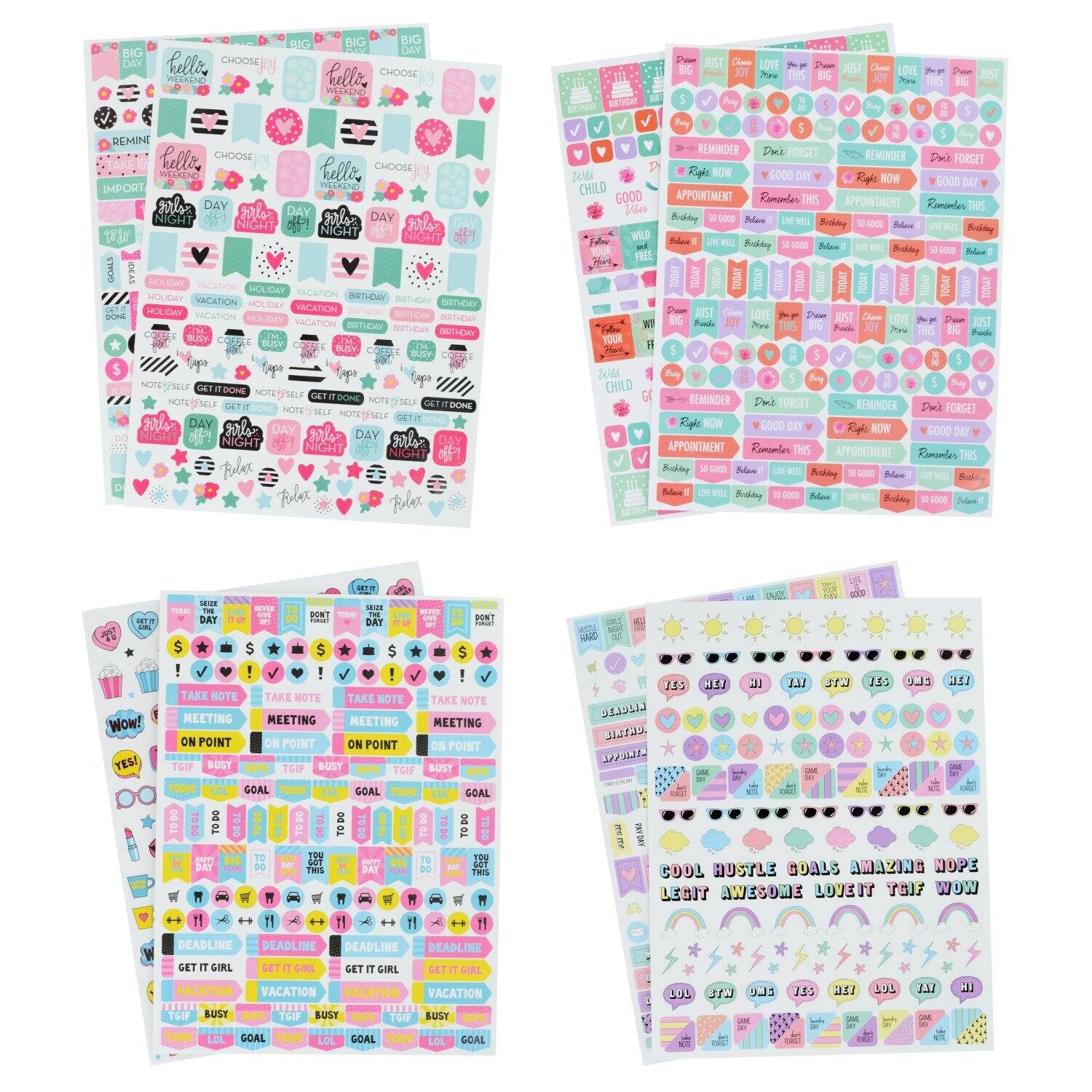 Jot Colorful Planner Stickers, 300-ct. Packs