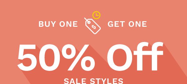 Buy One, Get One 50% off Sale