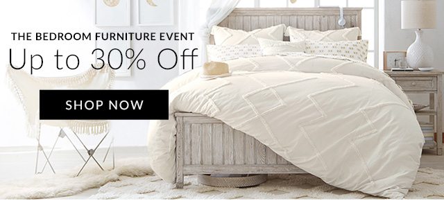 UP TO 30% OFF BEDROOM FURNITURE - SHOP NOW