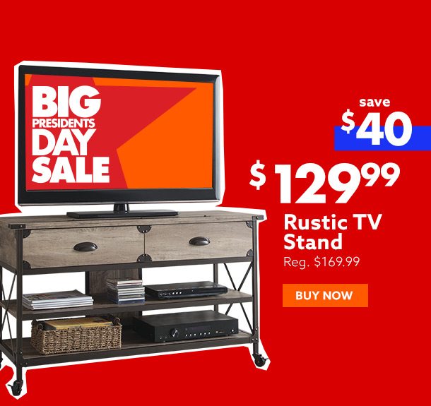 Save $40 on Rustic TV stand