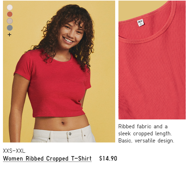 PDP1 - WOMEN RIBBED CROPPPED T-SHIRT