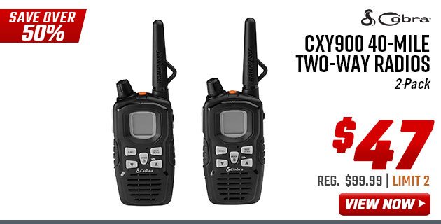 Cobra CXY900 40-Mile Two-Way Radios 