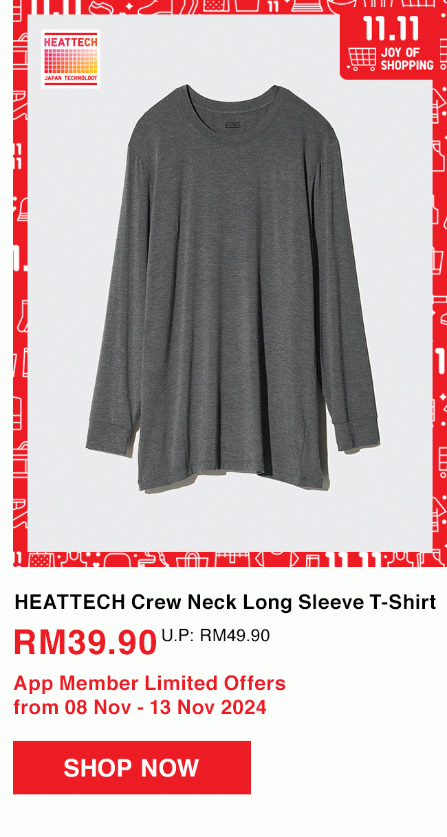 HEATTECH Crew Neck Long Sleeve T-Shirt