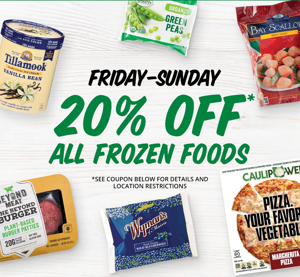 20% off all frozen foods