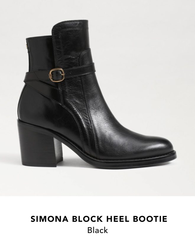 Simona Block Heel Bootie (Black)