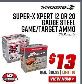 Winchester Super-X Xpert 12 or 20 Gauge Steel Game/Target Ammo