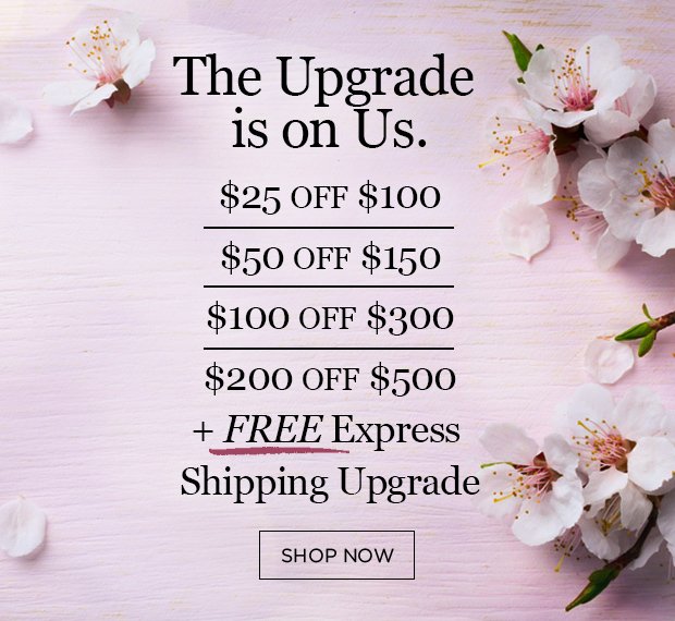 Shipping upgrade plus $50 off $150