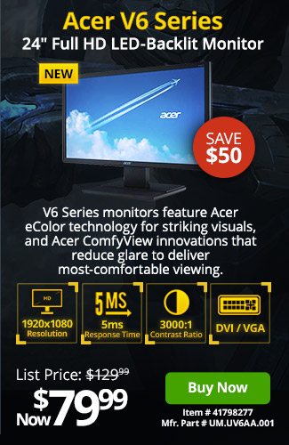 Acer 24" Class V246HQL bd Full HD Monitor | 41798277 | Shop Now