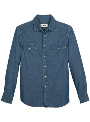 Joseph Abboud Modern Fit Denim Western Sport Shirt Light Blue Wash