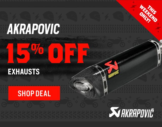 AKRAPOVIC 15% OFF EXHAUSTS - SHOP DEAL