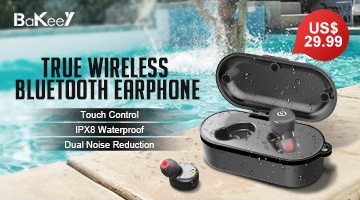 Bluetooth 5.0 Wireless Earphone TWS HIFI IPX8 Waterproof Noise Cancelling Sport With Charging Case - Red