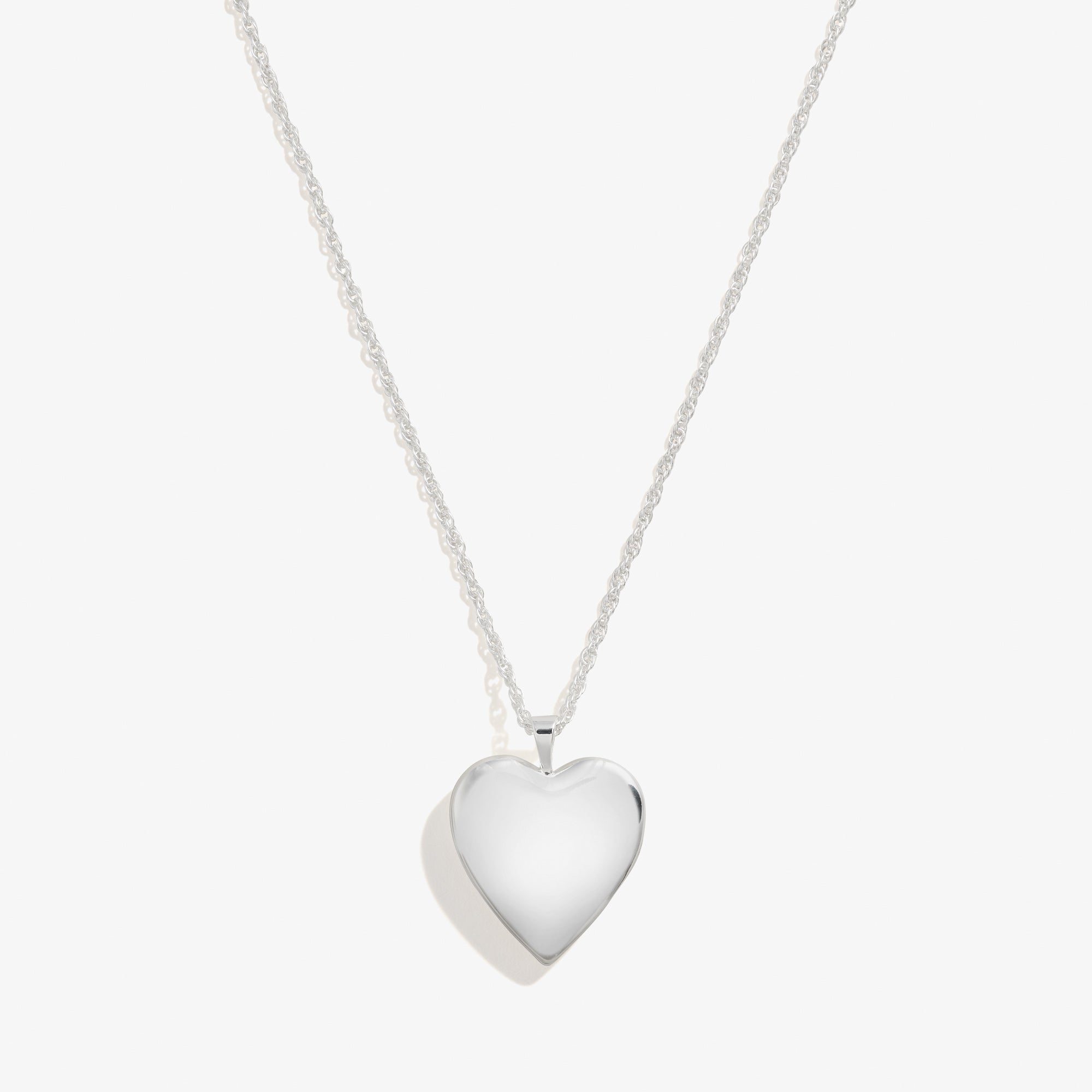 Engravable Heart Locket Necklace, Adjustable