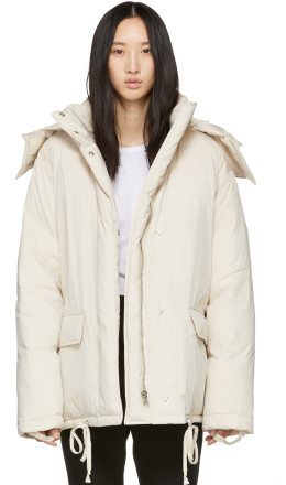 Helmut Lang - Off White Down Puffer Jacket