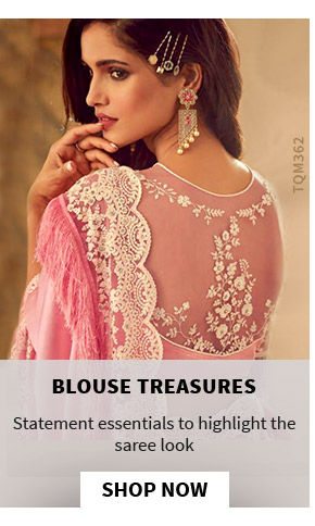 Embroidered blouses with zari, resham, sequin & cutdana work. Shop!
