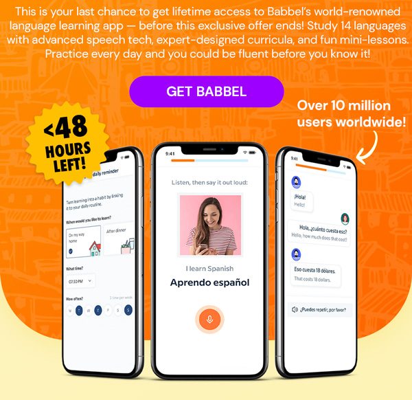 Babbel Language Learning: Lifetime Subscription (All Languages)