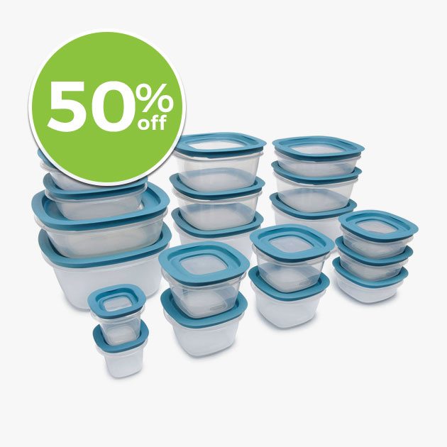 50% off Rubbermaid® Flex & Seal 38-Piece Food Storage Set