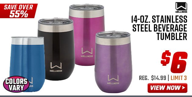 Wellness 14-oz. Stainless Steel Beverage Tumbler