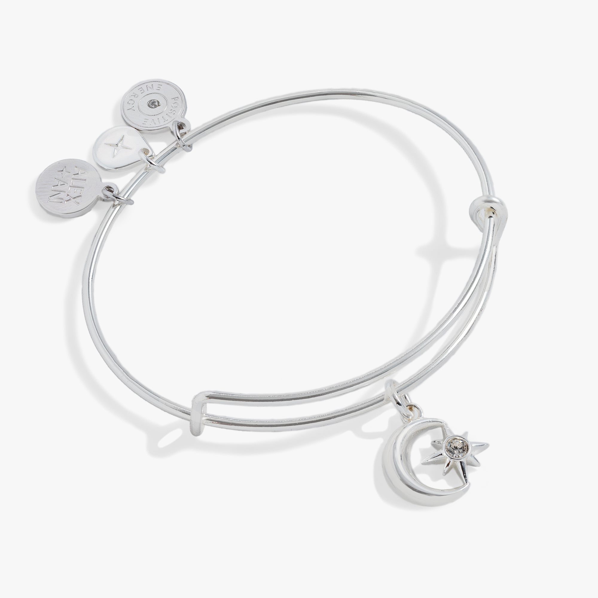 Image of Star and Moon Charm Bangle