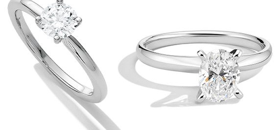 Now & Forever and Lab-Created Diamonds by KAY solitaire rings