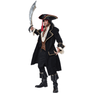 Mens Deluxe Pirate Captain Costume