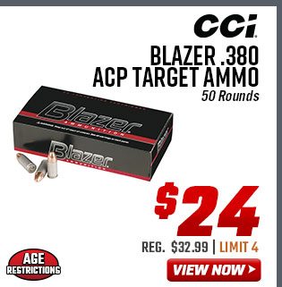 CCI Blazer .380 ACP Target Ammo