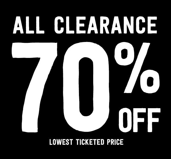 70% Off Clearance