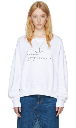 Maison Margiela - White Cotton Sweatshirt