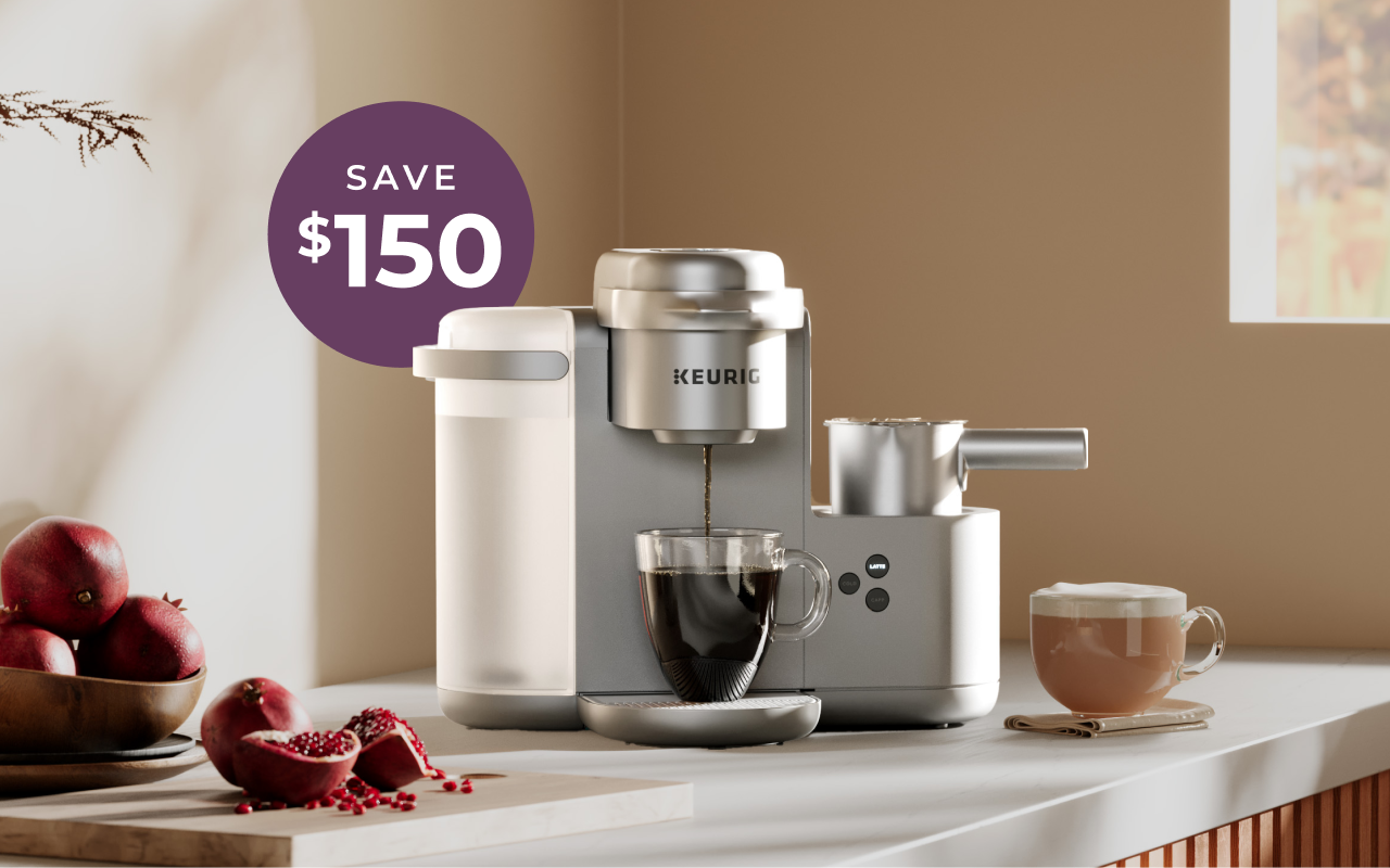 Save $150 on the K-Café® Special Edition with Keurig Starter Kit.