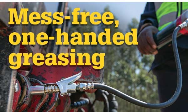 Mess-free, one-handed greasing